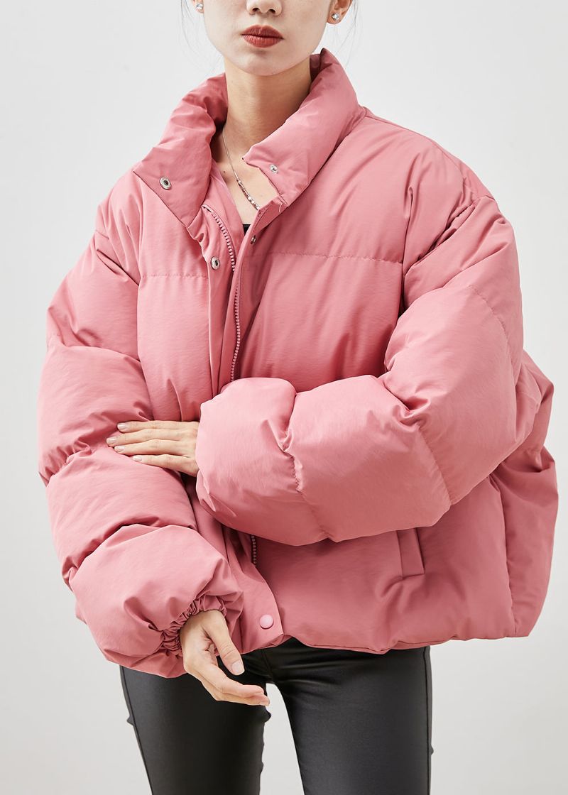 Handgemaakte Roze Oversized Dikke Eendendonsjassen Winter - Dames donsjacks