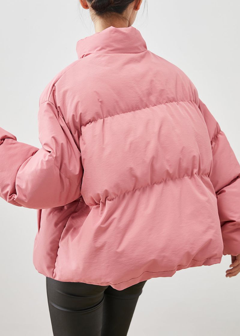 Handgemaakte Roze Oversized Dikke Eendendonsjassen Winter - Dames donsjacks