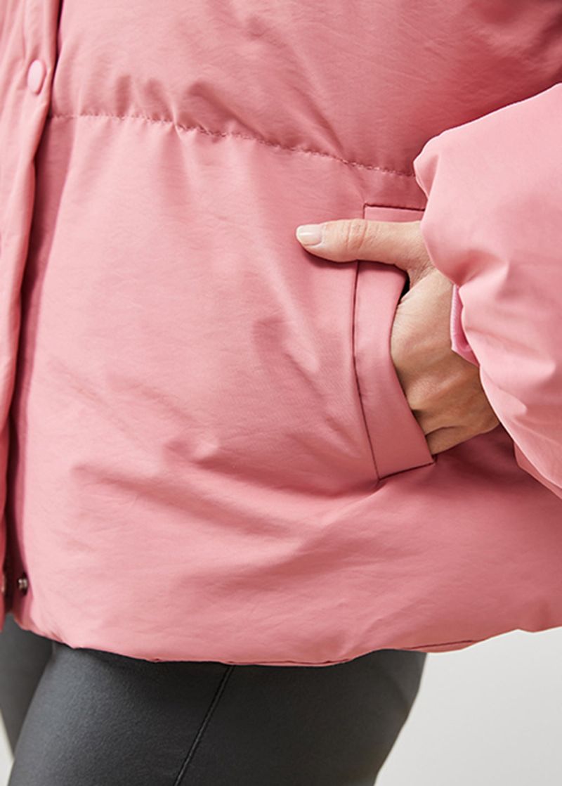 Handgemaakte Roze Oversized Dikke Eendendonsjassen Winter - Dames donsjacks