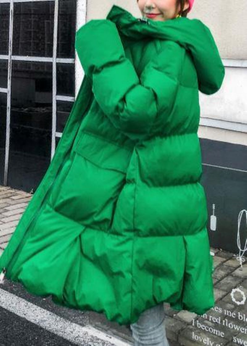 Luxe Plus Size Sneeuwjassen Met Capuchon Groene Winterdamesparka - Paars