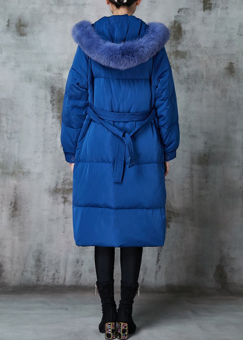 Mode Blauwe Oversized Eendendons Puffers Jassen Winter - Dames donsjacks