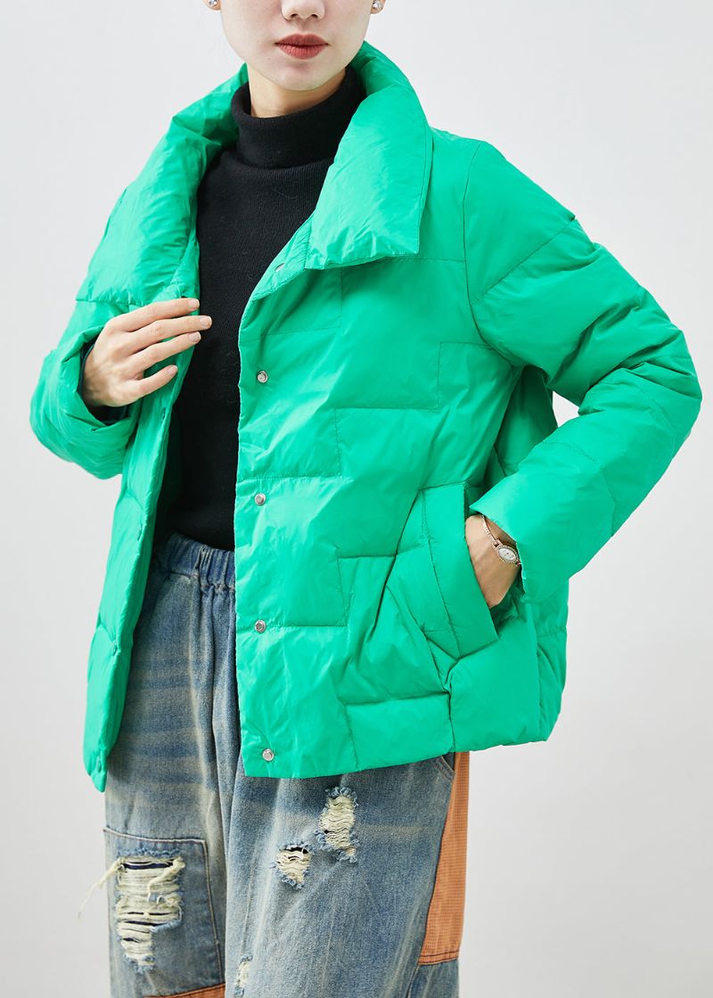 Natuurlijke Groene Oversized Eendendons Pufferjack Winter