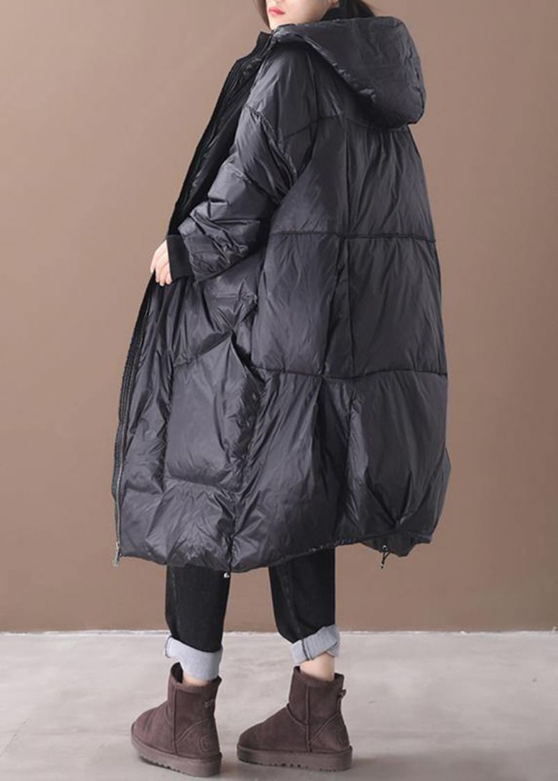 Nieuwe Zwarte Warme Winterjas Plus Size Donsjack Met Capuchon En Damesjassen - Dames donsjacks