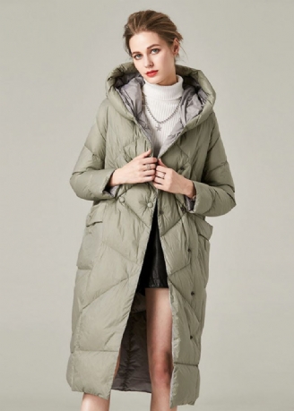 Organische Groene Zakken Met Capuchon Knoopwarme Eendendons Canada Goose Jas Winter