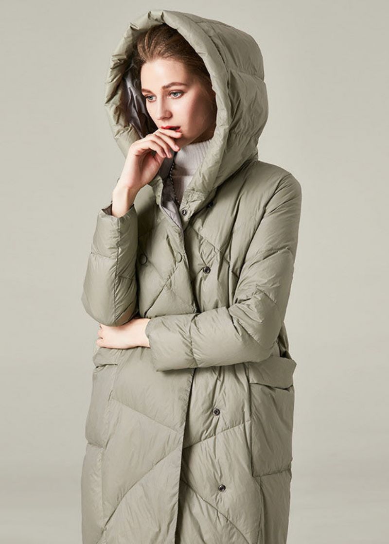 Organische Groene Zakken Met Capuchon Knoopwarme Eendendons Canada Goose Jas Winter - Dames donsjacks