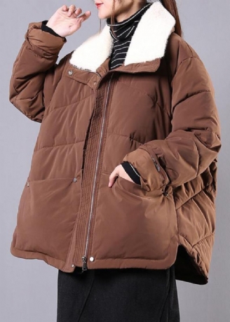 Warme Grote Maten Donsjack Reversjassen Chocoladezakken Winterparka's Met Ritssluiting