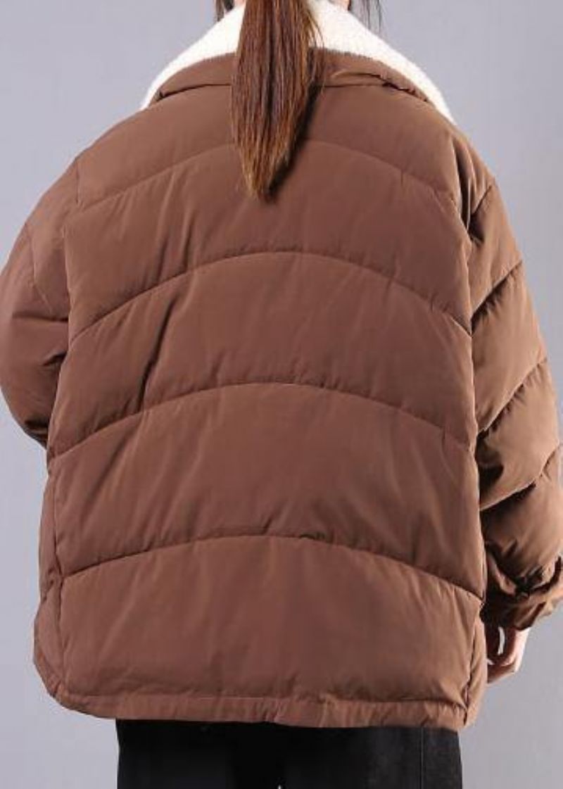 Warme Grote Maten Donsjack Reversjassen Chocoladezakken Winterparka's Met Ritssluiting - Blauw