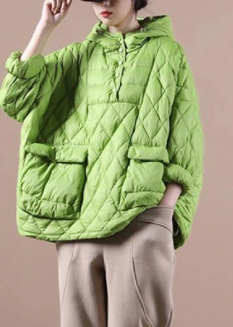 Winterkleding 2024 Groene Nieuwe Dames Losse Grote Katoenen Jas