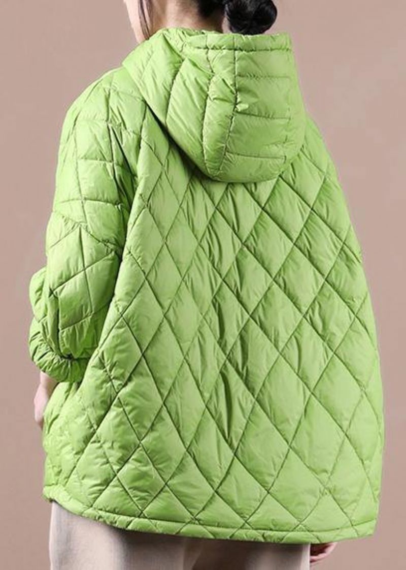 Winterkleding 2024 Groene Nieuwe Dames Losse Grote Katoenen Jas - Groen