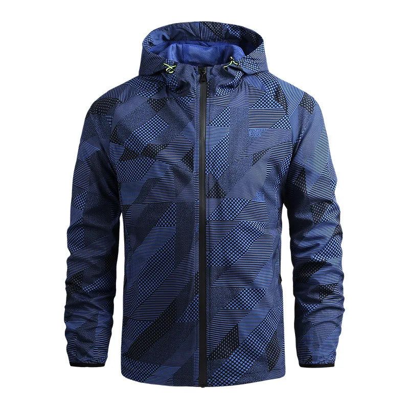 Heren Lente Herfst Jas Dun Casual Sneldrogend Windjack Buitensportjas - Blauw