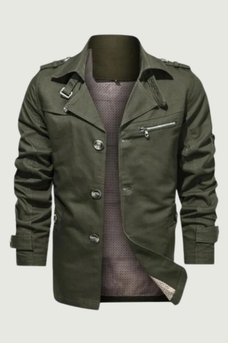 Heren Trenchcoat Uitloper Katoenen Reversjas Outdoor Windjack Zakelijke Casual Jassen