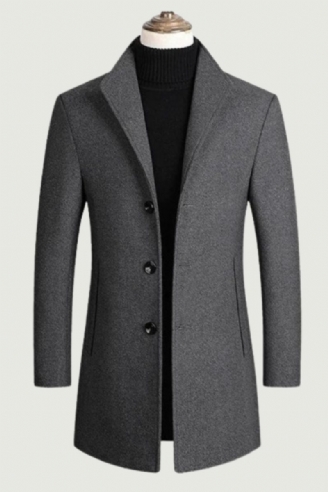 Heren Winterjassen Wolmixen Kasjmier Trenchcoats Business Casual Jassen