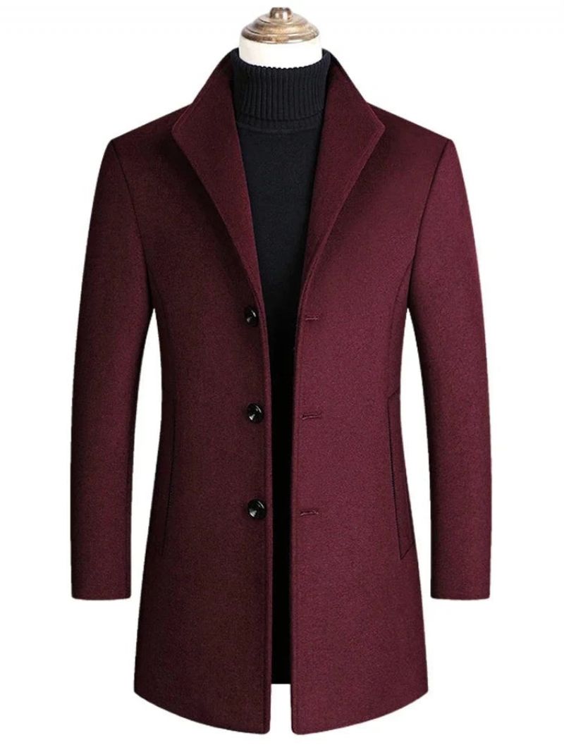 Heren Winterjassen Wolmixen Kasjmier Trenchcoats Business Casual Jassen - Kameel