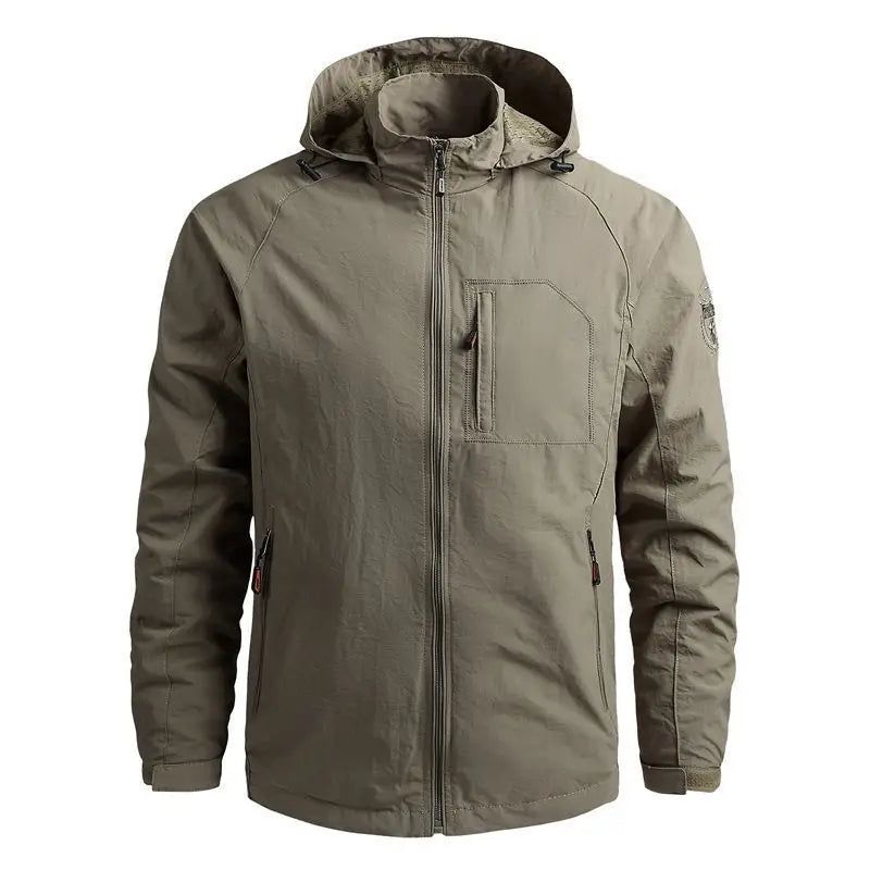 Herfst Casual Jas Heren Tactiek Militaire Jassen Outdoor Wandeljassen Waterdichte Capuchon - Kaki