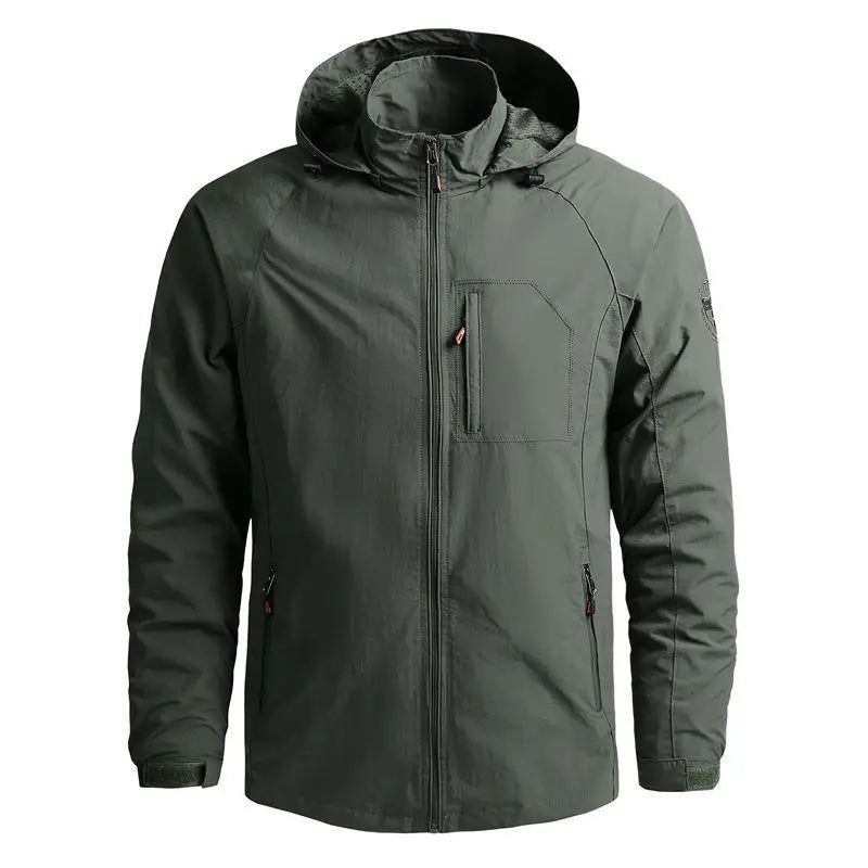 Herfst Casual Jas Heren Tactiek Militaire Jassen Outdoor Wandeljassen Waterdichte Capuchon - Kaki