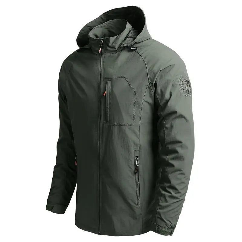 Herfst Casual Jas Heren Tactiek Militaire Jassen Outdoor Wandeljassen Waterdichte Capuchon - Kaki