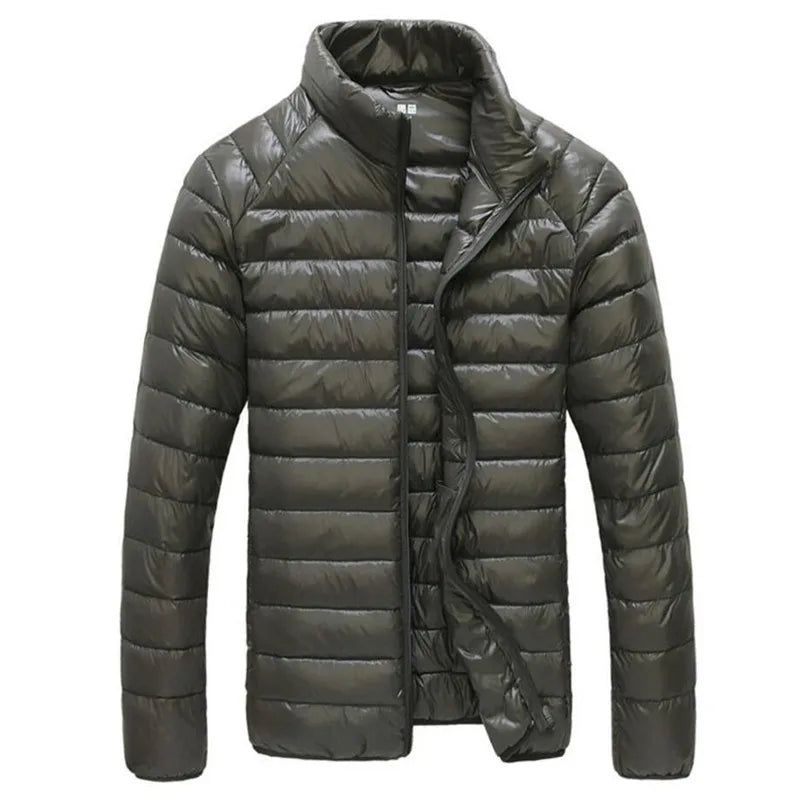 Herfst Casual Jas Heren Ultralichte Winter Warme Parka's Jas Waterdicht Lichtgewicht Witte Eend Downs Jas Uitloper - Zwart