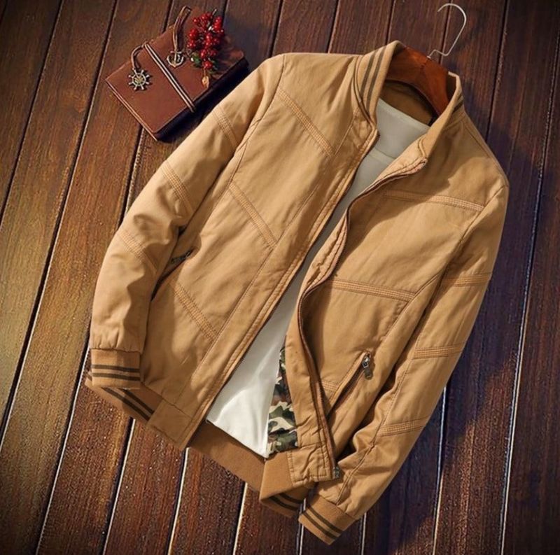 Herfst Heren Polit Bomberjacks Casual Mannelijke Uitloper Dikke Warme Windjack Man Slim Fit Baseball Jassen Kleding - Kaki