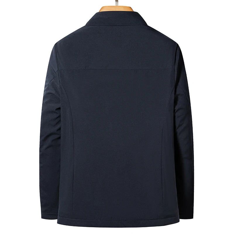 Herfst En Winter Heren Donsjack Verdikte Warme Casual Zakelijke Reversjas Katoenen Kleding Jeugd - Blauw