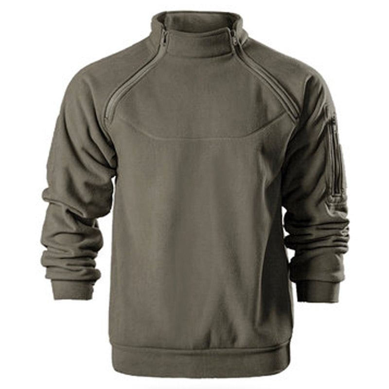 Herfst En Winter Nieuwe Heren Militaire Tactische Fleece Jas Outdoor Bergbeklimmen Klimmen Warme Pluche Trui - Grijs