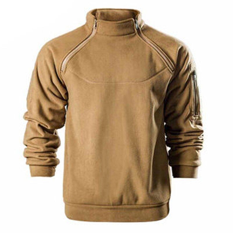 Herfst En Winter Nieuwe Heren Militaire Tactische Fleece Jas Outdoor Bergbeklimmen Klimmen Warme Pluche Trui - Grijs