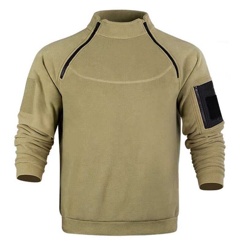 Herfst En Winter Nieuwe Heren Militaire Tactische Fleece Jas Outdoor Bergbeklimmen Klimmen Warme Pluche Trui - Grijs