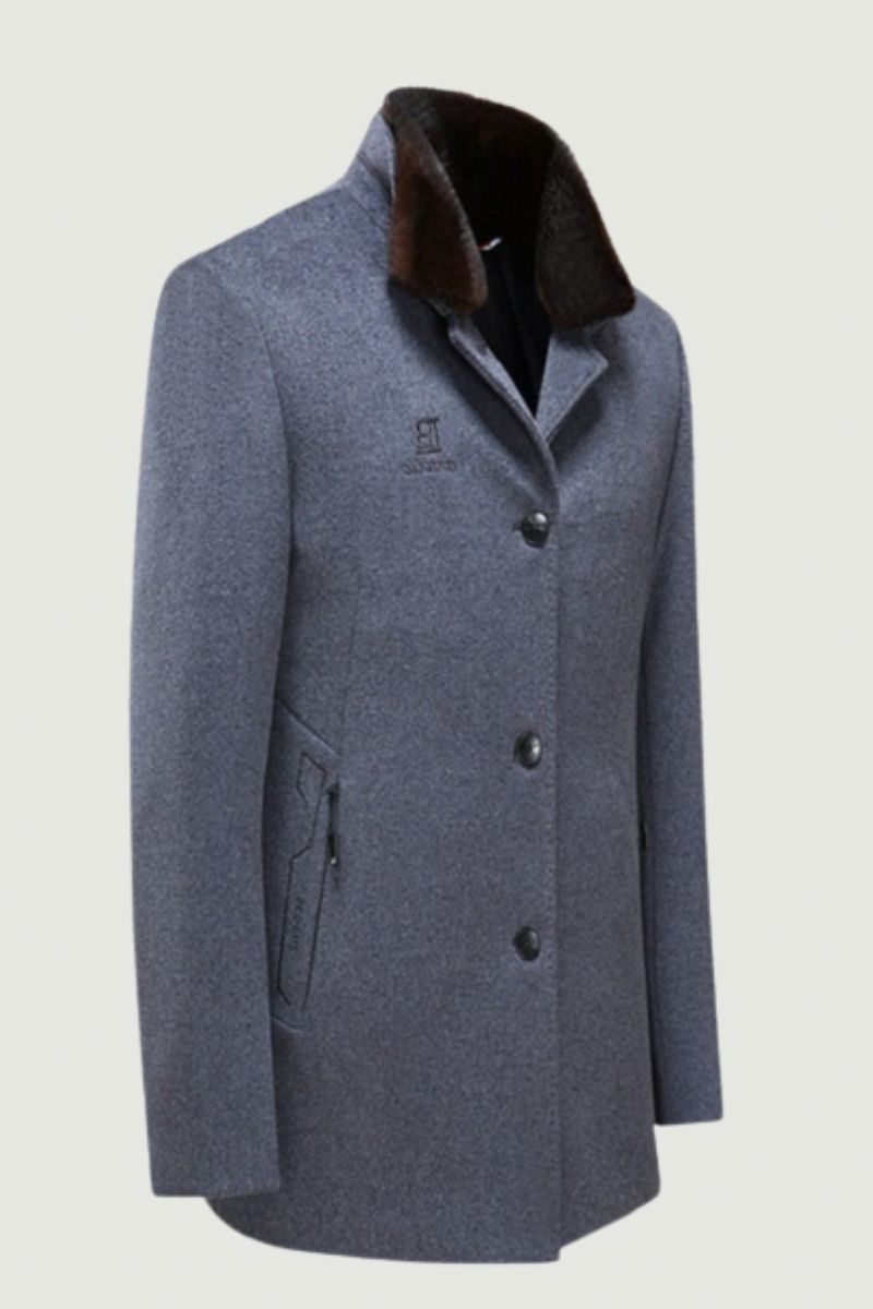 Herfst Winter Trenchcoat Heren Getikte Jassen