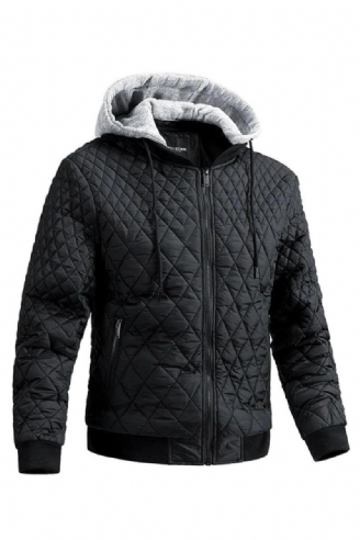 Jassen Heren Herfst Winter Warme Dikke Jas Jas Casual Prismatische Geruite Jas Bovenkleding