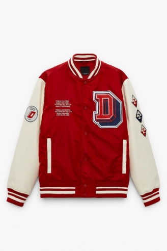 Lente En Herfst American Academy Baseball Jacket Geborduurd Fashion Pilot Innerlijke Katoenen Jas Jas Heren