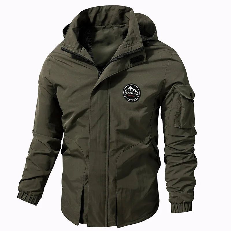 Lente Herfst Tactische Jas Heren Stevige Waterdichte Afneembare Jassen Met Capuchon Militaire Outdoor Windjack - Legergroen