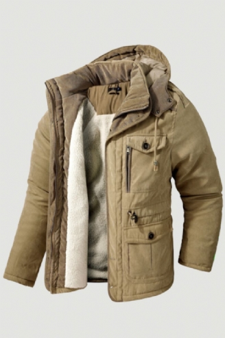 Mannen Dikke Warme Winterparka's Casual Fleece Gewatteerde Jassen Windjack Met Capuchon Amerikaanse Maat Militaire Leger Cargokleding