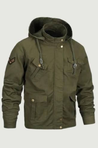 Militaire Herenjassen Jas Heren Windjack Met Capuchon Casual Jas Bovenkleding Herenkleding