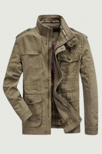 Militaire Jas Heren Lente Herfst Katoen Outdoor Herenjassen Casual Jas