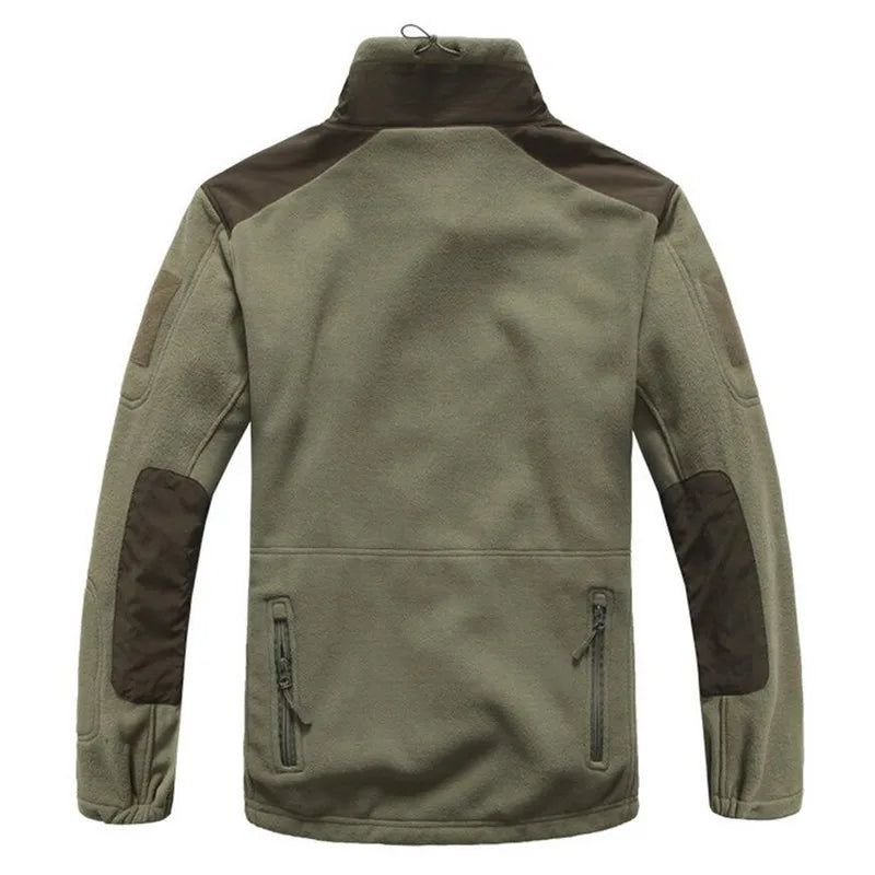 Militaire Tactische Fleece Jas Heren Warme Polar Winterkleding Meerdere Zakken Uitloper Casual Thermische Winddichte Jasjassen - Zwart