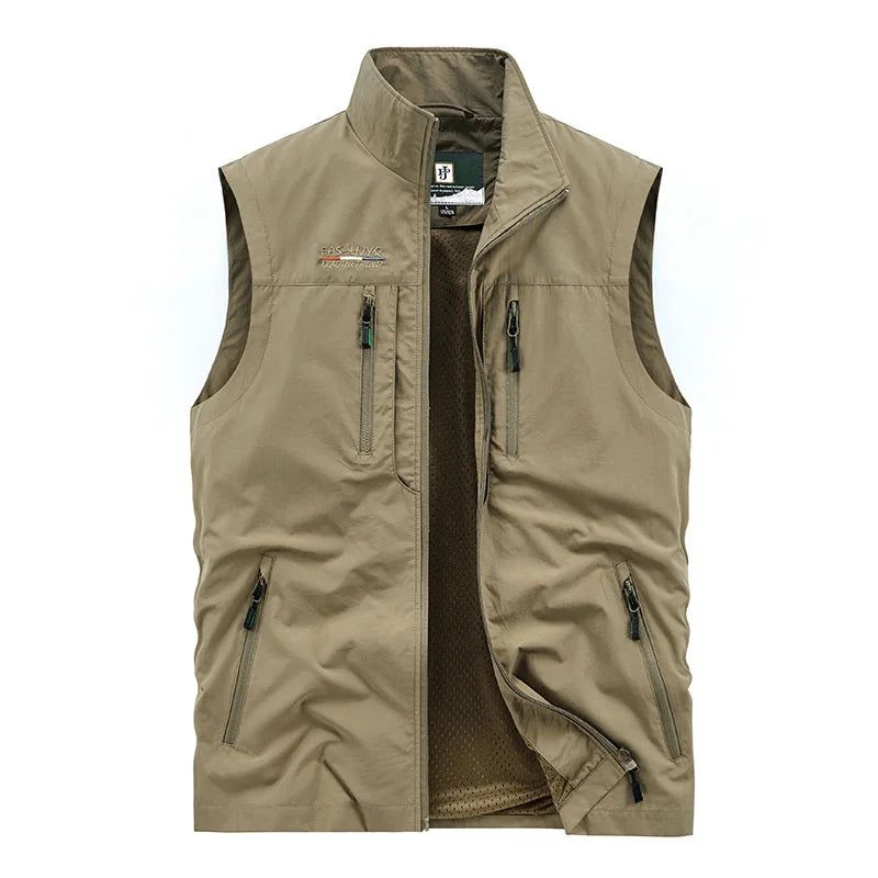 Mouwloze Jas Taille Jas Heren Zomervest Man Tactische Militaire Parka Werk Herenkleding - Zwart