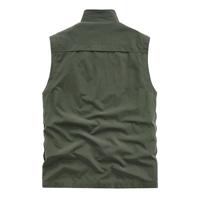 Mouwloze Jas Taille Jas Heren Zomervest Man Tactische Militaire Parka Werk Herenkleding - Zwart