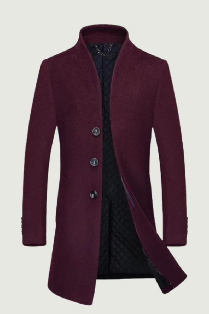 Trenchcoat Heren Winter Wollen Jas Dikke Herenjas