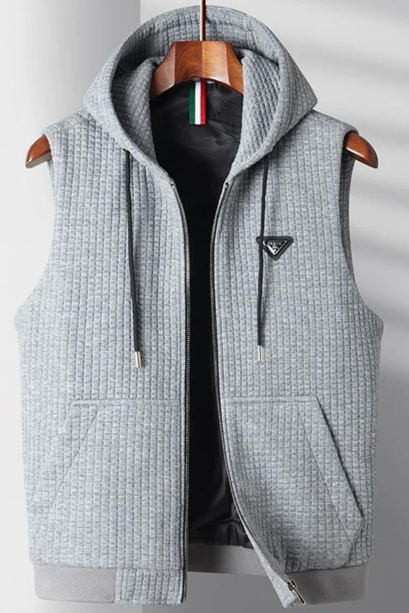 Vest Heren Trend Hoodie Wear-versie Van Het Mouwloos Met Capuchon Casual