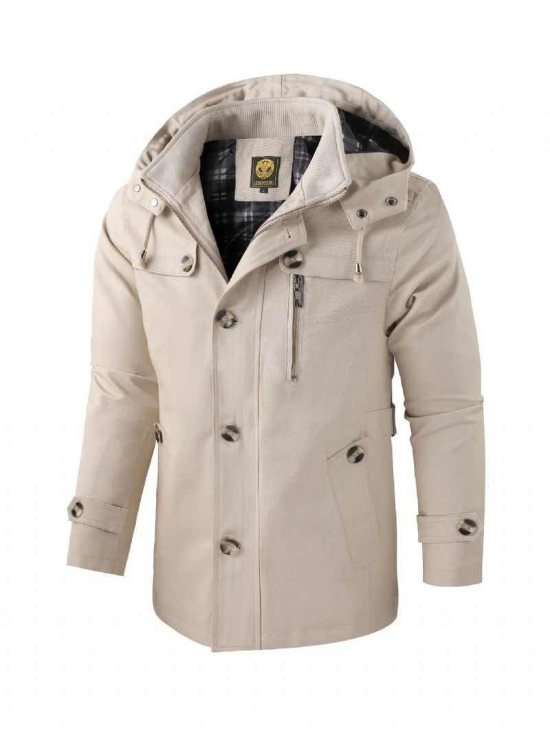 Vintage Winterkleding Voor Herenjassen Herenparka's Jas Down Light Parka Mannelijke Heren Koud - Beige