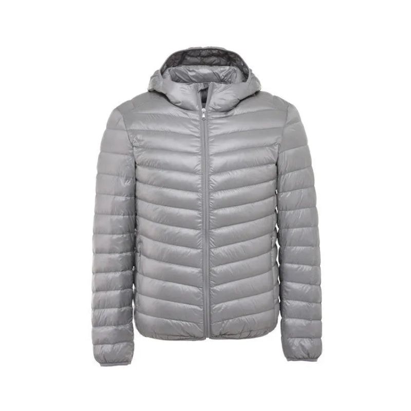 Warm Heren Casual Witte Eend Donsjack Met Capuchon Dunne En Lichte Donsjassen Voor - Zwart