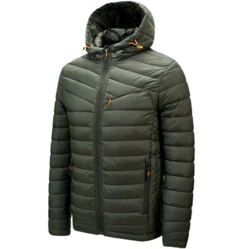 Winter Herenjas Mannelijk Ultralicht Dons Warme Parka's Jassen Casual Uitloper Thermische Met Capuchon Herenkleding - Geel