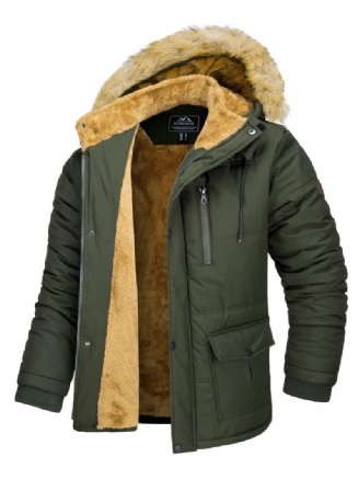 Winterfleecevoering Ski-snowboardjassen Herenjassen Met Capuchon Afneembare Wandelparka Casual Windjack Uitloper