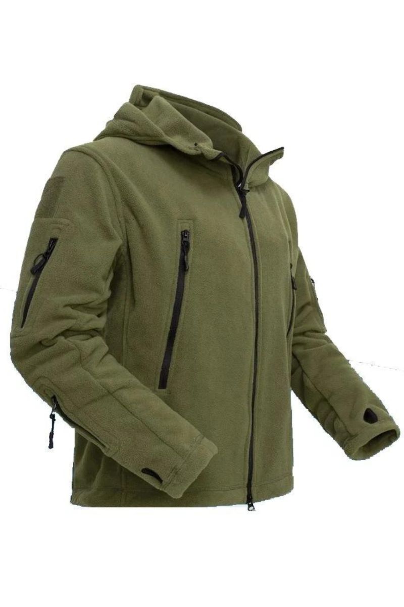 Winterjas Heren Fleece Jas Jas Mannelijke Bovenkleding Warme Rits Casual Jas Kleding Capuchon Jassen