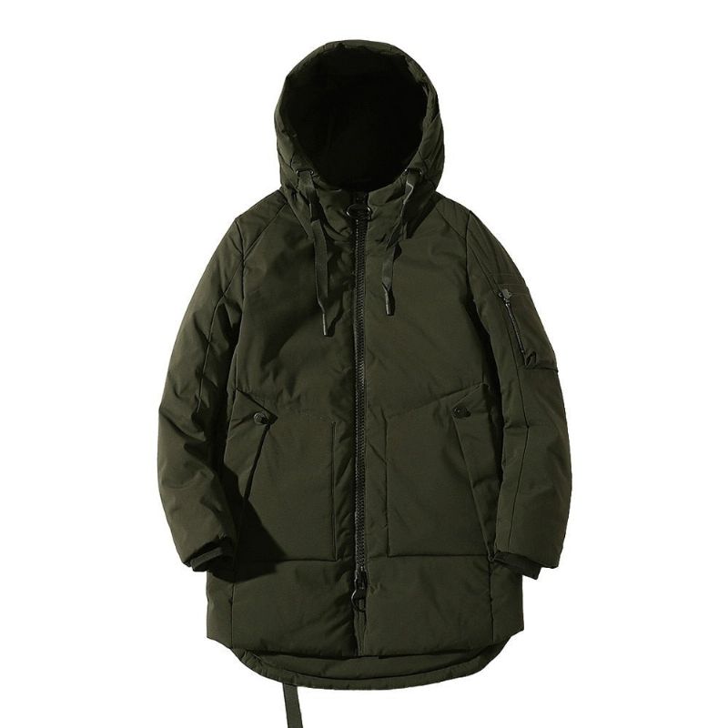 Winterjas Heren Katoenen Herenparka Winterjassen En Jassen - Zwart