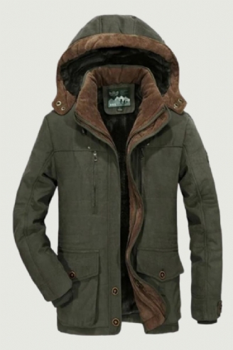 Winterjas Heren Uitloper Windjack Militair Bont Pluche Dikker Fleece Kleding