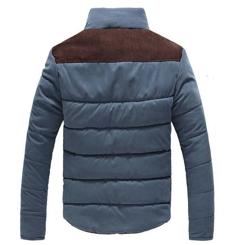 Winterjas Heren Warm Casual Katoenen Jassen Bovenkleding - Blauw