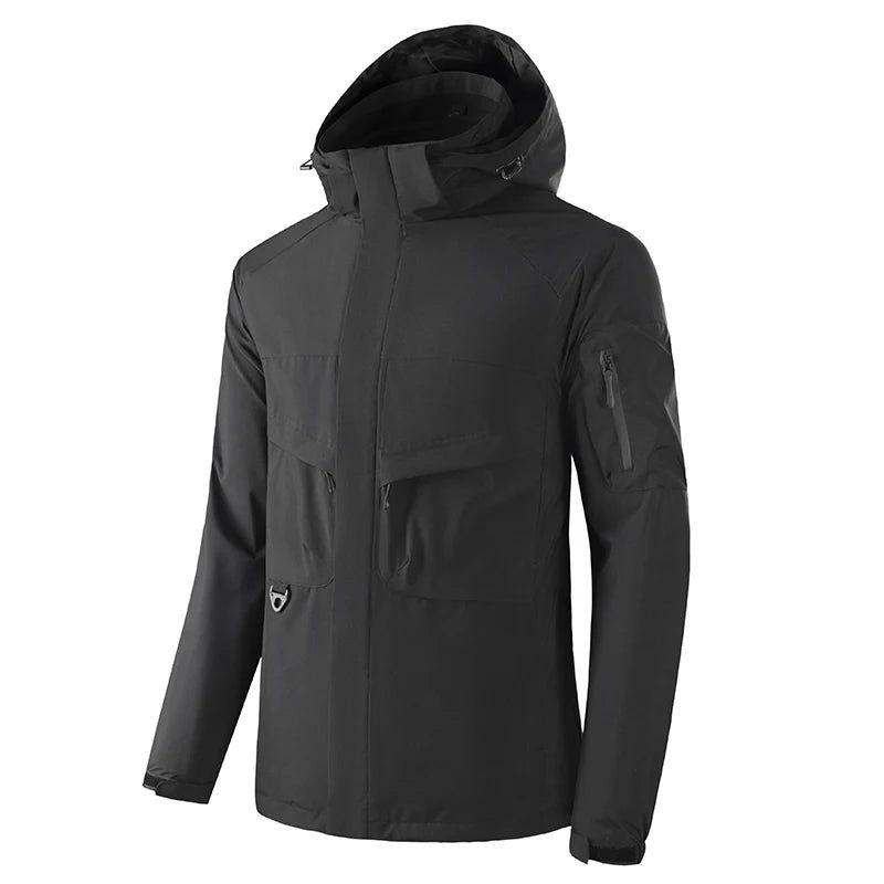 Winterjassen Voor Heren Motorjas Kleding Parka's Herenjas Herenoverjas Varsity Bovenkleding - Zwart