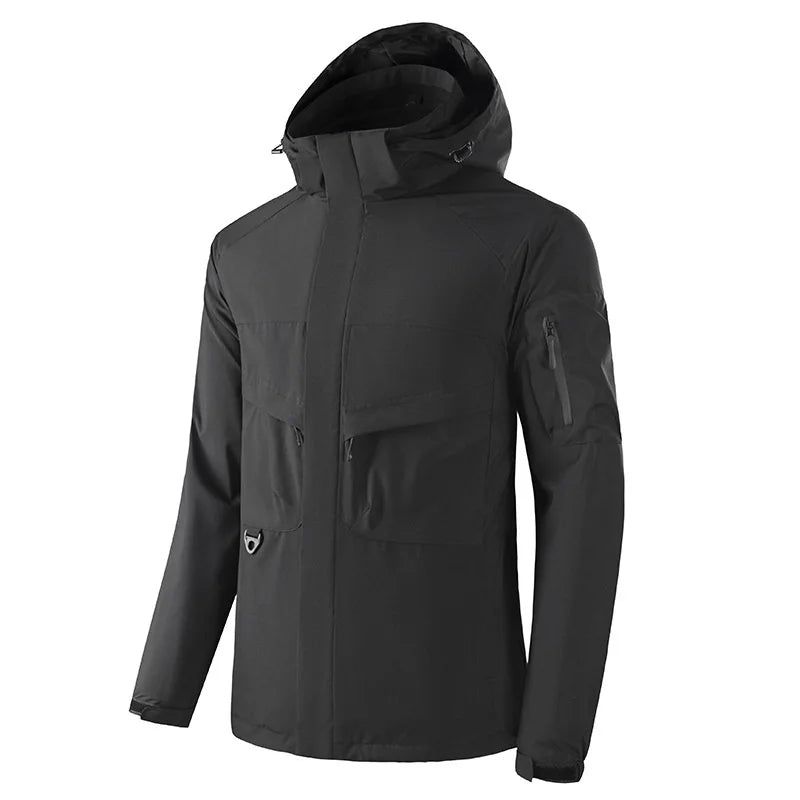 Winterjassen Voor Heren Motorjas Kleding Parka's Herenjas Herenoverjas Varsity Bovenkleding - Zwart