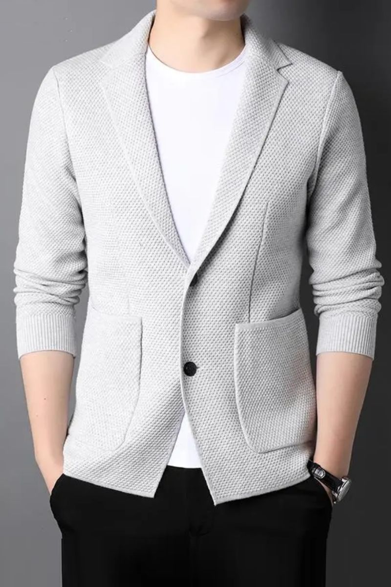 Gebreide Stijl Vest Heren Slim Fit Trui Casual Effen Jassen Jas Kleding