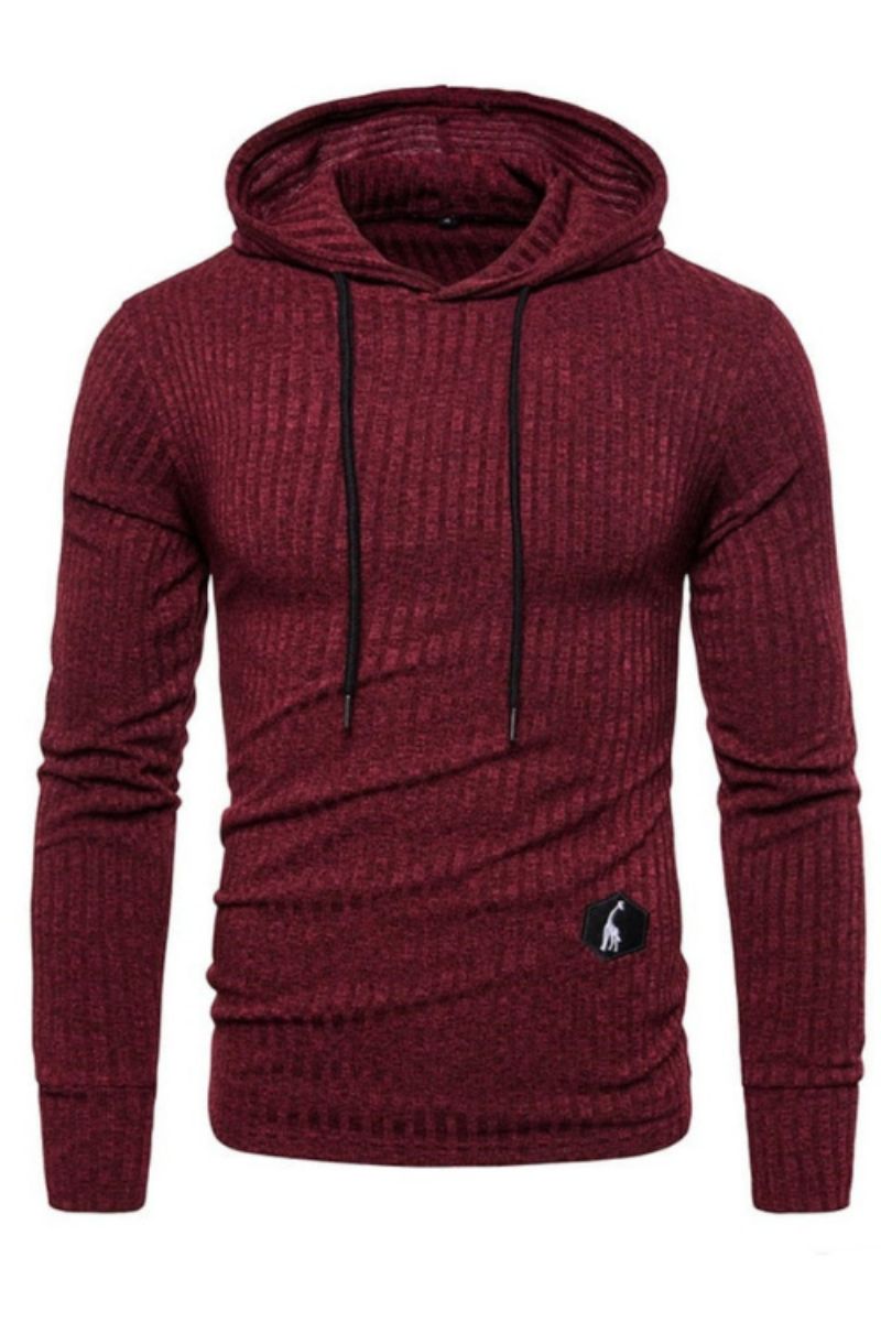 Heren Sweatshirts Effen Kleur Casual Stretch Slim Fit Hoodies Herfst Basic Streetwear